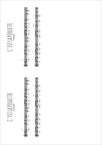 C'est la poulette Partition gratuite